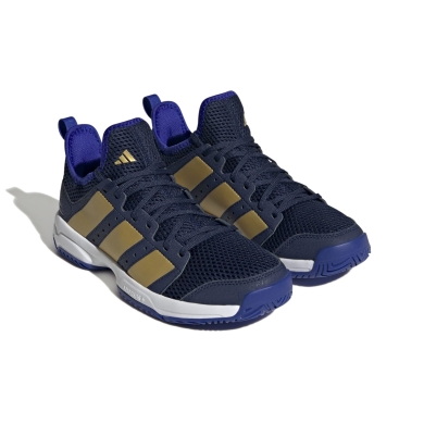 adidas Indoor Shoes Stabil #23 dark blue/gold Children